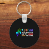 Zebra Gezegde Inspirerend Autisme Sleutelhanger (Voorkant)