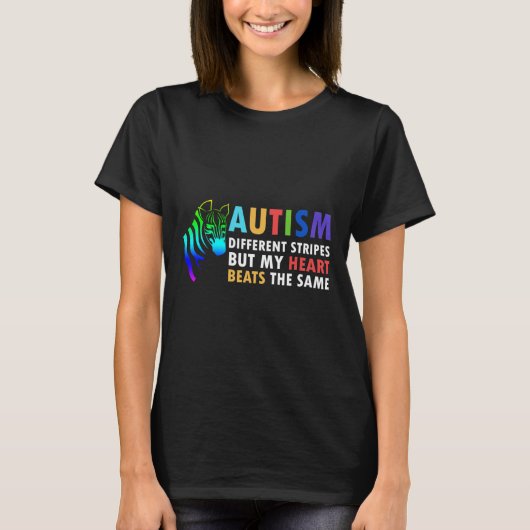 Zebra Gezegde Inspirerend Autisme T-shirt (Voorkant)