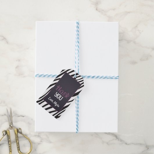 Zebra Gift Label Cadeaulabel (Met Touw)