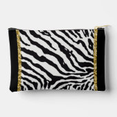 Zebra Glam Gouden Sparkle met Lichte rozen Etui (Achterkant)