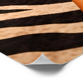 Zebra Glam Modeposter, Luxe Sigarettenhouder Poster (Hoek)