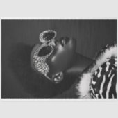 Zebra Glam Rock Ster Decoupage Tissuepapier (Voorkant)