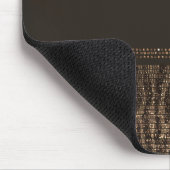 Zebra Glans Bruin Goud Glam Chic Elegant Bling Muismat (Hoek)