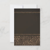 Zebra Glans Bruin Goud Glam Chic Tafelnummer (Achterkant)