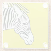 Zebra Glazen Onderzetter (Achterkant)