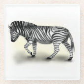 "Zebra" Glazen Onderzetter (Voorkant)