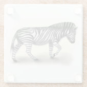 "Zebra" Glazen Onderzetter (Achterkant)