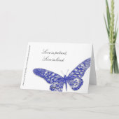 Zebra Glitter Hartelijk dank voor Sparkle Silver B Bedankkaart (Achterkant)