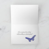 Zebra Glitter Hartelijk dank voor Sparkle Silver B Bedankkaart (Binnen)