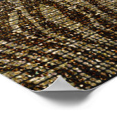 Zebra Glitter Pailletten Glam Feest Poster Banner (Hoek)