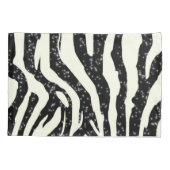 Zebra Glitter Stripes Animal Print Kussensloop (Achterkant)