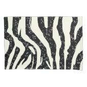 Zebra Glitter Stripes Animal Print Kussensloop (Voorkant)