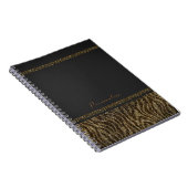 Zebra Glitters Lovertjes Glam Chic Modern Bling Notitieboek (Rechterzijde)