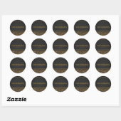 Zebra Glitters Pailletten Glam Chic Modern Feest Ronde Sticker (Vel)