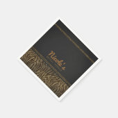 Zebra Glitters Pailletten Glam Chic Moderne Feest Servetten (Hoek)