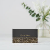 Zebra Glitters Sequins Glam Chic Moderne Elegante Visitekaartje (Staand voorkant)