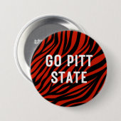 Zebra Go Pitt State Ronde Button 7,6 Cm (Voorkant /achterkant)
