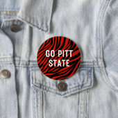 Zebra Go Pitt State Ronde Button 7,6 Cm (In situ)