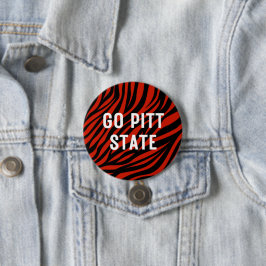 Zebra Go Pitt State Ronde Button 7,6 Cm