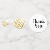 Zebra Gold & Black Stripes Patroonrendy Design Confetti (Voorkanten)