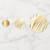 Zebra Gold Stripes Pattern Trendy Design Confetti (Achterkanten)