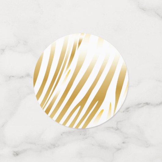 Zebra Gold Stripes Pattern Trendy Design Confetti (Kleine voorkant)