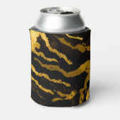 Zebra Gold Tie Dye Pattern Blikjeskoeler (Blikje Achterkant)