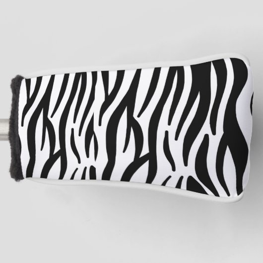 Zebra Golf Putter Head Hoesje Golfheadcover (Voorkant)