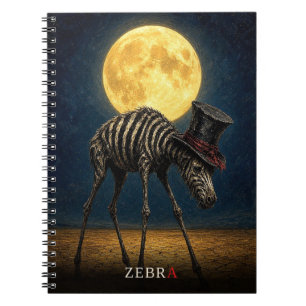 Zebra Gotisch Top Hoed gotische Surreal Notitieboek