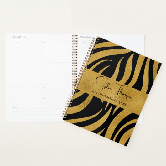 Zebra gouden nieuwjaar planner (Display)