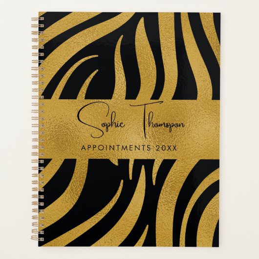 Zebra gouden nieuwjaar planner (Voorkant)