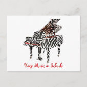 Zebra Grand Piano ~ Briefkaart / Uitnodiging (Voorkant)