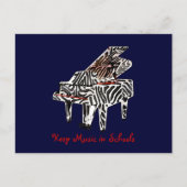 Zebra Grand Piano ~ Briefkaart / Uitnodiging (Voorkant)