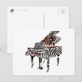 Zebra Grand Piano ~ Briefkaart / Uitnodigingen (Voorkant / Achterkant)
