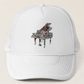 Zebra Grand Piano Trucker Pet (Voorkant)