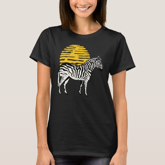 Zebra Graphic Leuke Print Liefde Natuur Zebra's Wi T-shirt (Voorkant)
