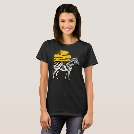 Zebra Graphic Leuke Print Liefde Natuur Zebra's Wi T-shirt (Voorkant volledig)