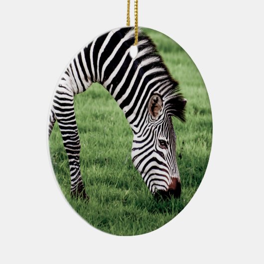 Zebra Grazing Keramisch Ornament (Rechts)