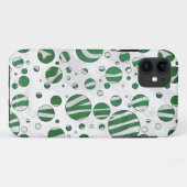 Zebra Green and White Polka Dot Case-Mate iPhone Case (Achterkant (horizontaal))