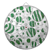 Zebra Green and White Polka Dot Dartbord (Voorkant)