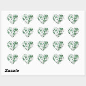 Zebra Green and White Polka Dot Hart Sticker (Vel)