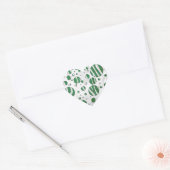 Zebra Green and White Polka Dot Hart Sticker (Envelop)