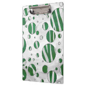 Zebra Green and White Polka Dot Klembord (Links)