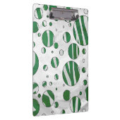 Zebra Green and White Polka Dot Klembord (Rechts)