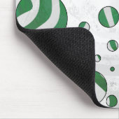 Zebra Green and White Polka Dot Muismat (Hoek)