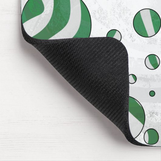 Zebra Green and White Polka Dot Muismat (Hoek)