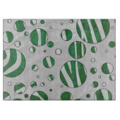 Zebra Green and White Polka Dot Snijplank (Voorkant)