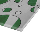 Zebra Green and White Polka Dot Snijplank (Hoek)