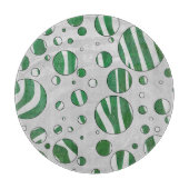 Zebra Green and White Polka Dot Snijplank (Voorkant)