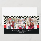 ZEBRA GREETENISSEN | KERSTFOTOKAART FEESTDAGENKAART (Voorkant / Achterkant)